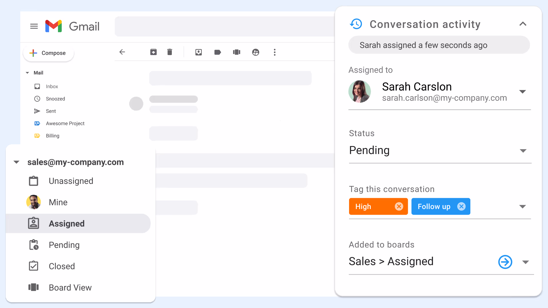 Gmelius Shared Inbox
