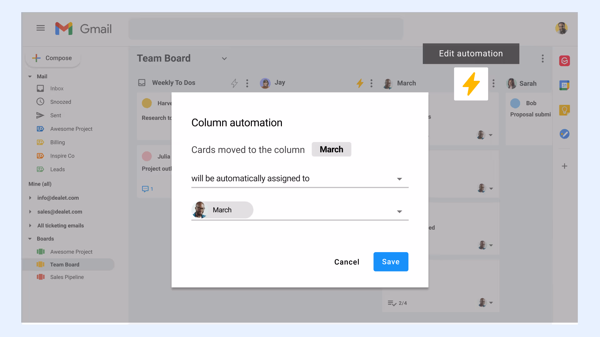 Kanban Board workflows automation