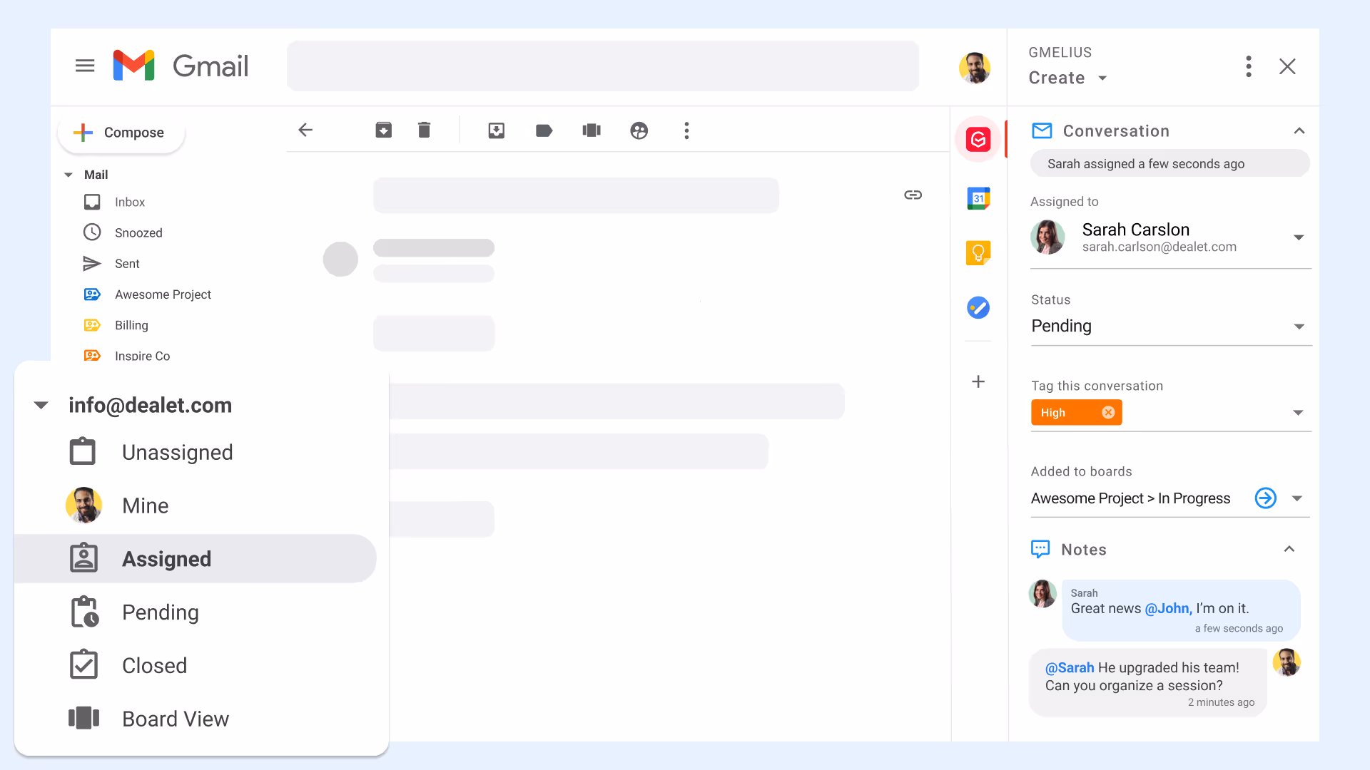 Shared Inbox in Gmail