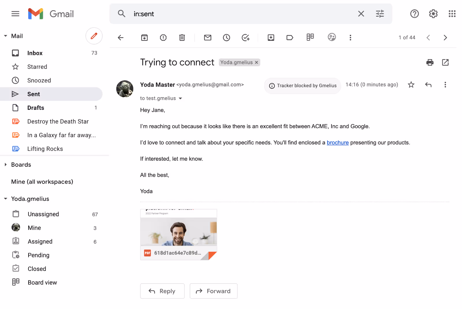 Save templates with attachments to auto-share files each time