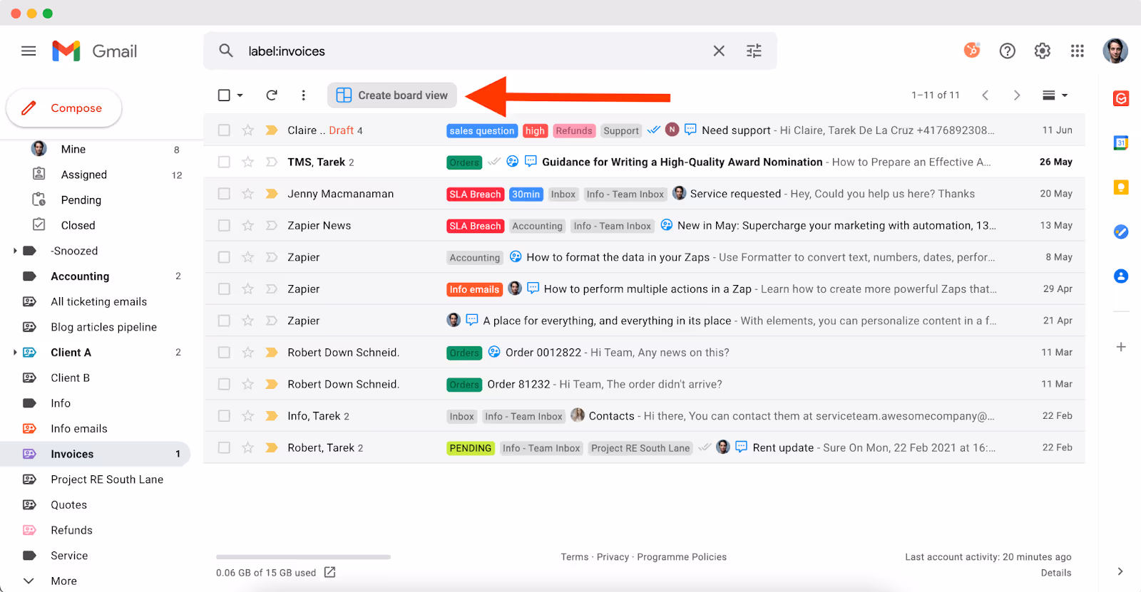 How to view labels as a Kanban board