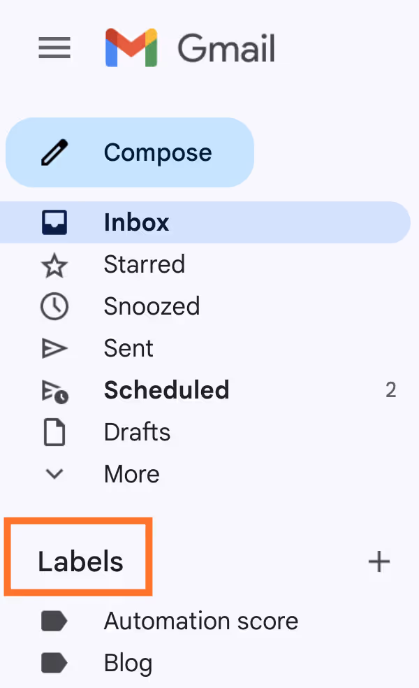 Labels in Gmail