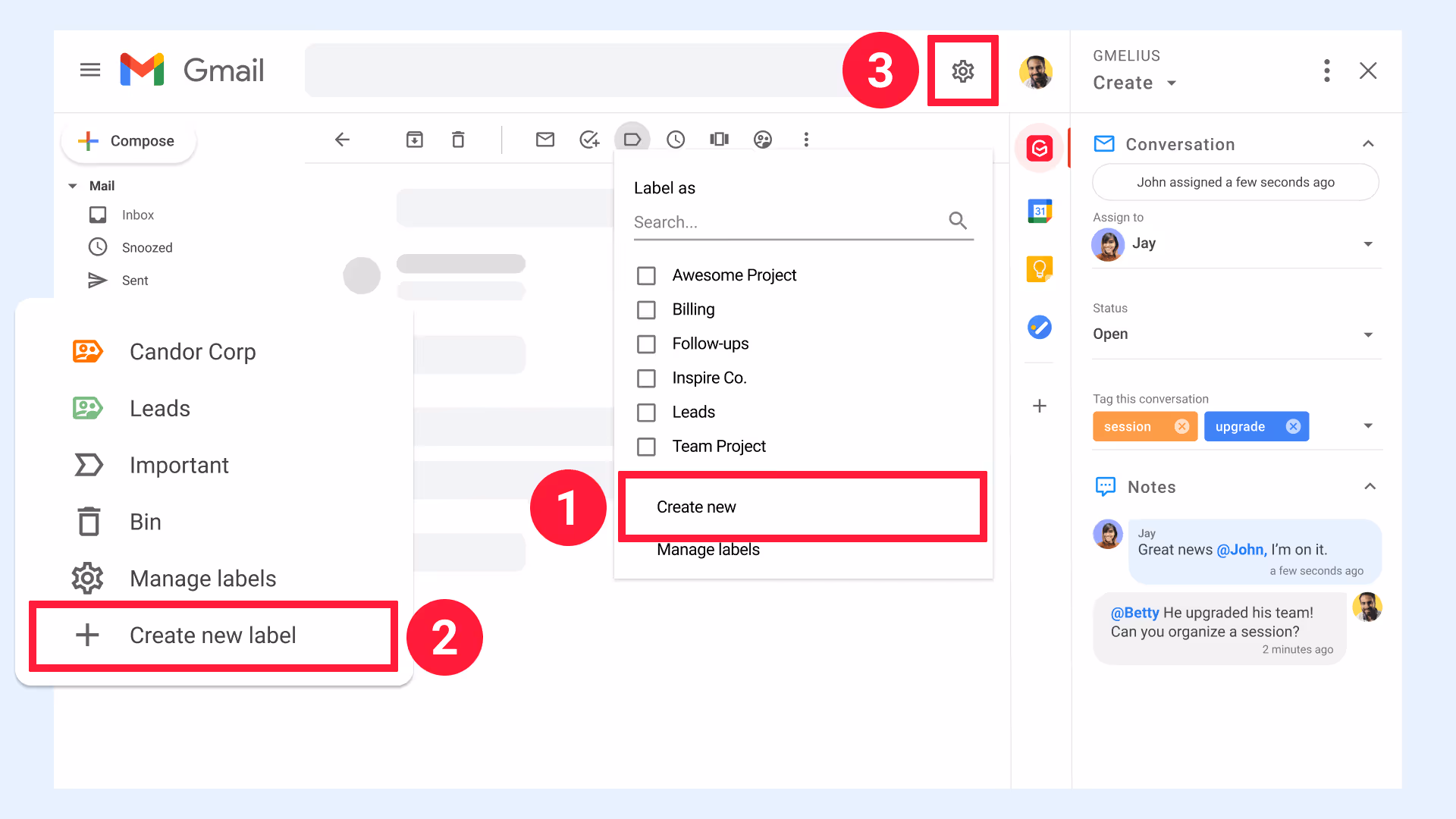 Gmail Create New Label