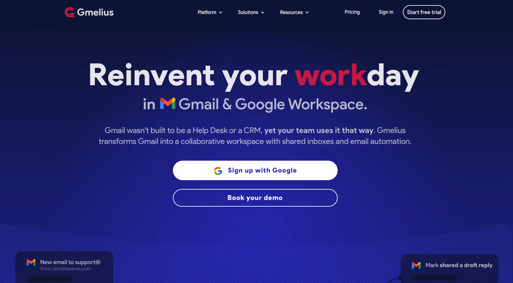 Gmelius: the email collaboration and automation platform for Gmail