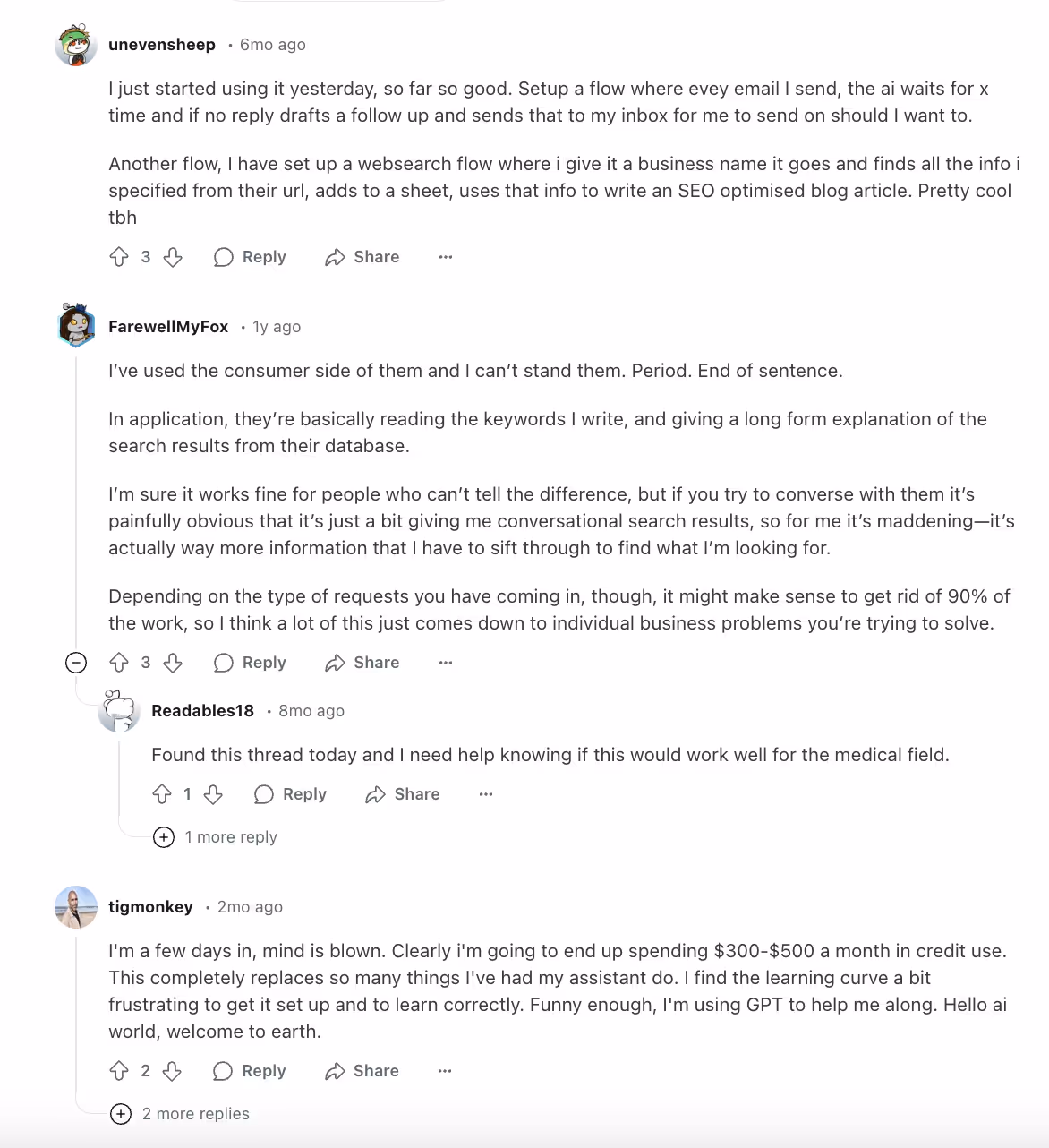 Reddit reviews of Lindy AI personal assistant