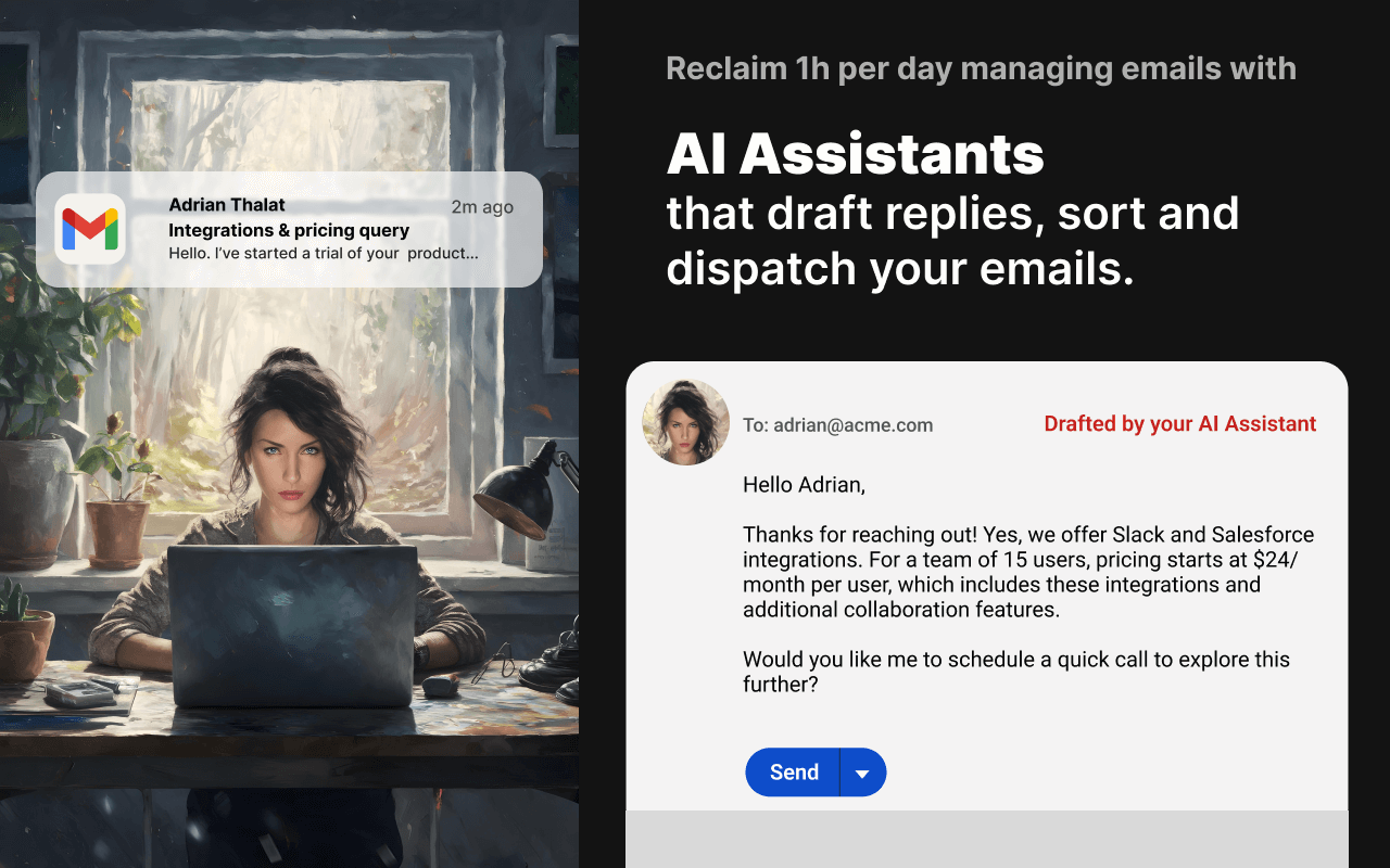 Example of an AI assistant: Gmelius AI