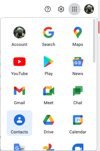 Google Contacts in Gmail