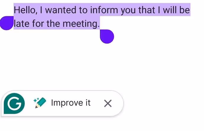 Improving email tone using Grammarly AI