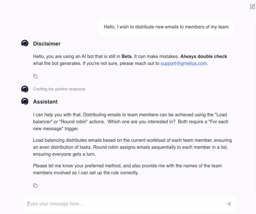 Gmelius AI Agent