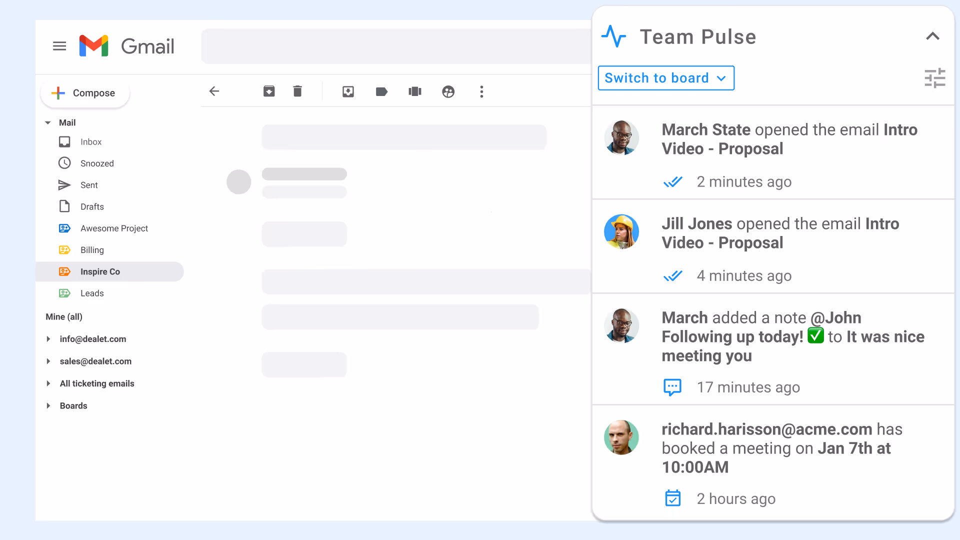 Team Pulse Tracking