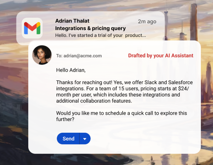 Gmelius AI Reply Assistant