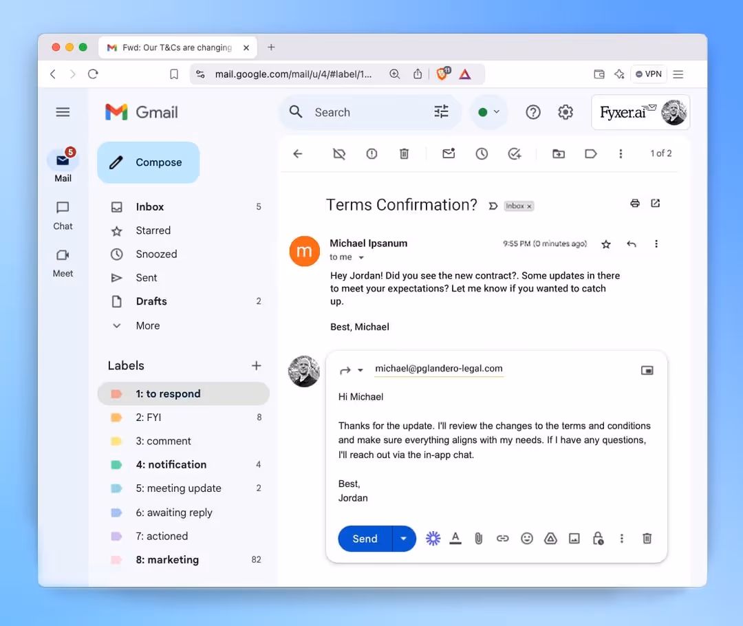 Fyxer AI email assistant