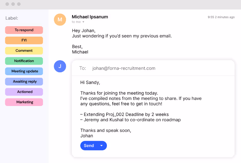 Fyxer's AI response generator