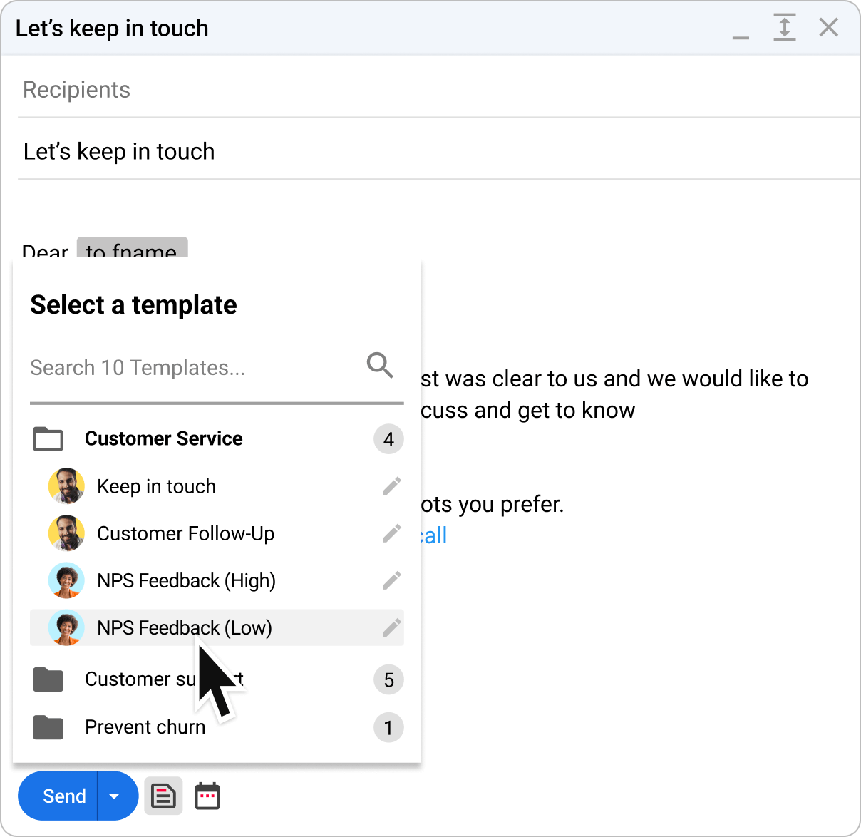 Create powerful email templates using Gmelius