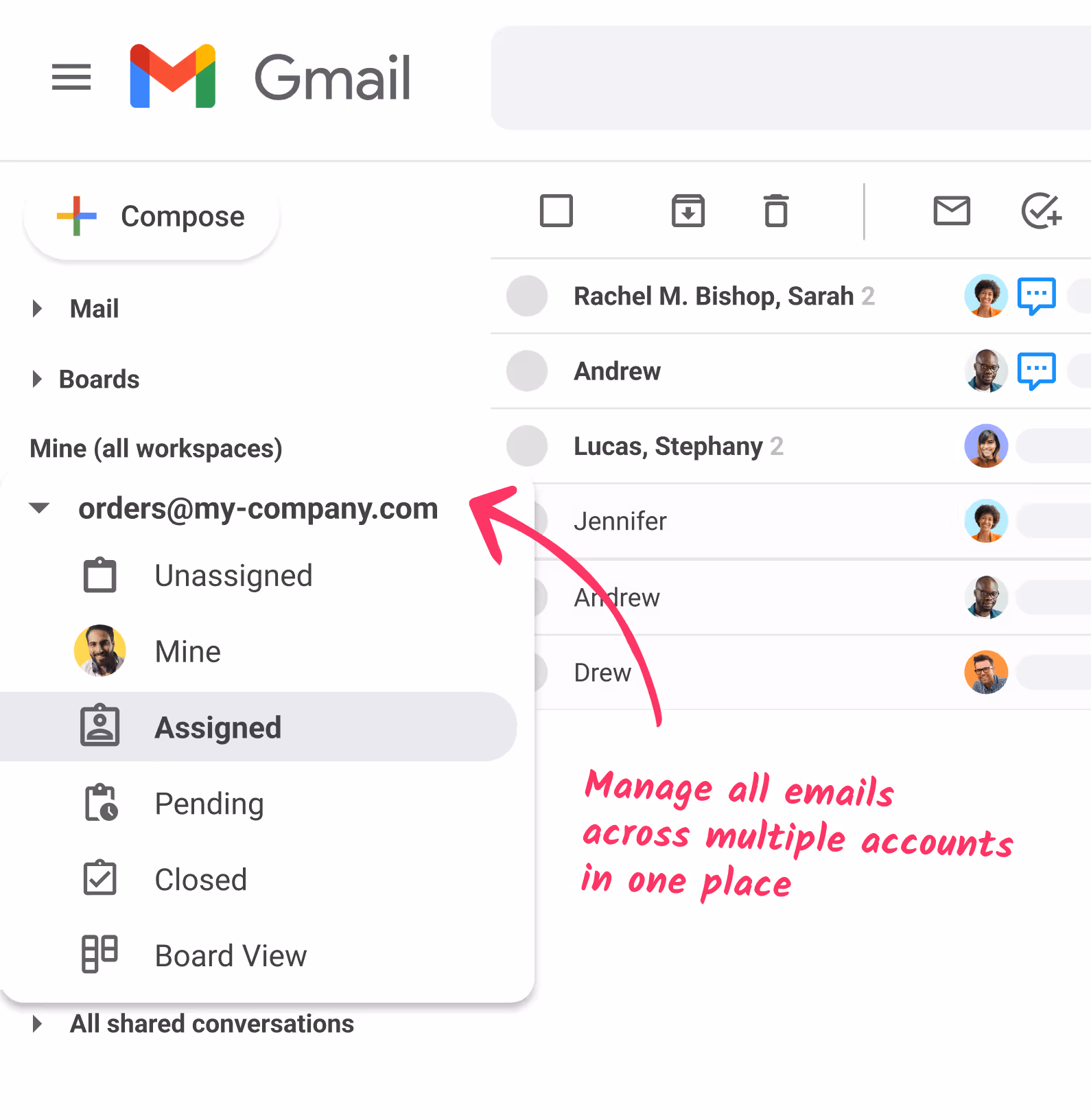 Shared Inbox for Gmail by Gmelius