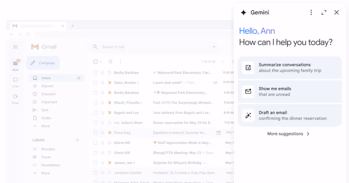 Google Gemini as an AI email response generator