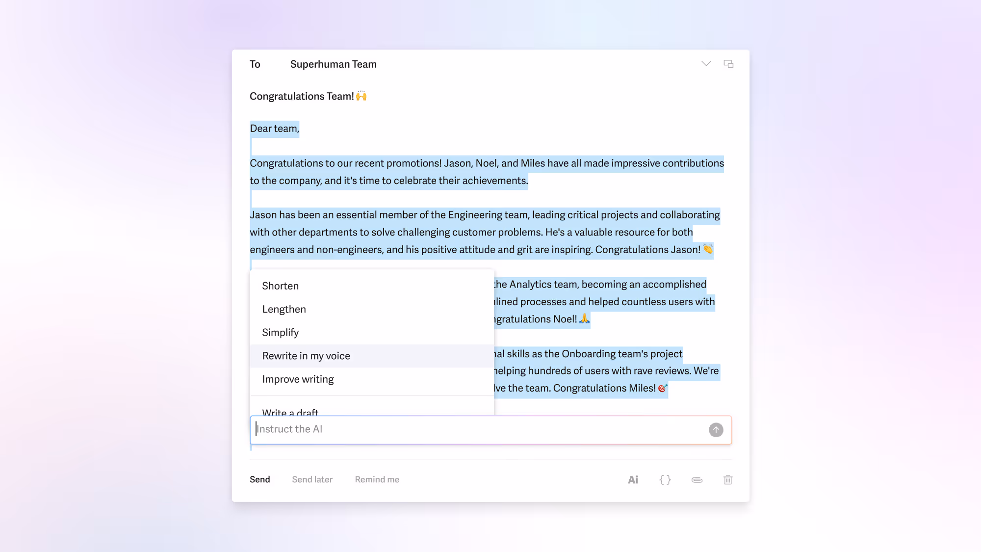 Superhuman is a premium email client designed to help professionals manage their inbox