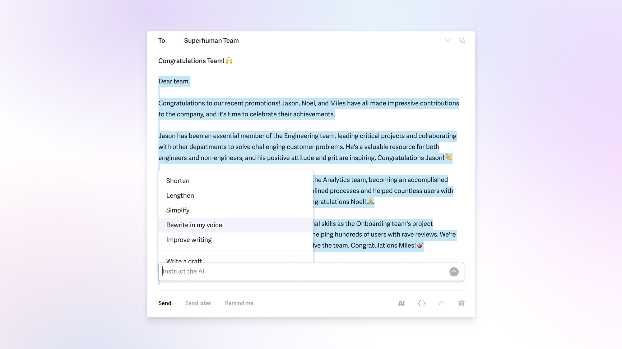 Superhuman is a premium email client designed to help professionals manage their inbox 