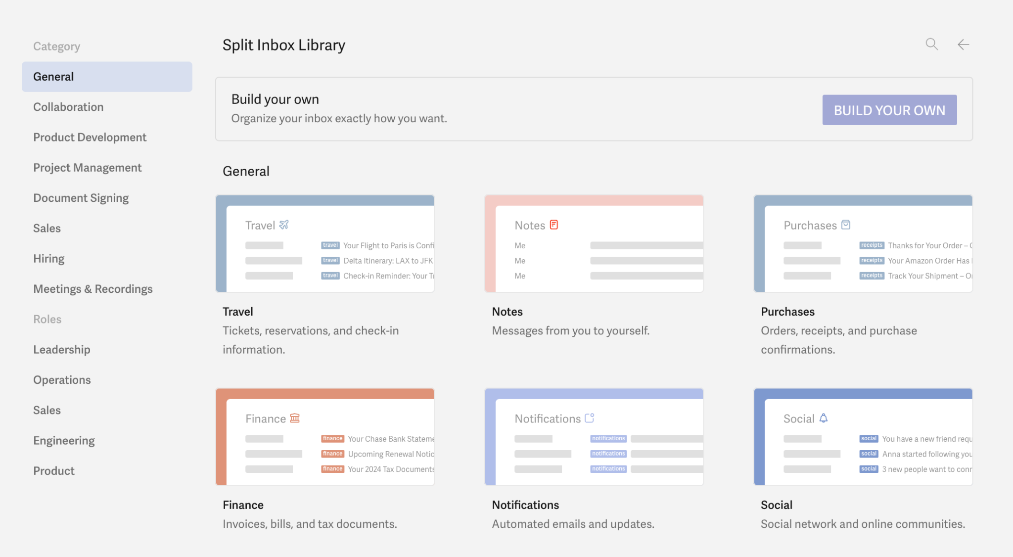 Superhuman's split inbox feature