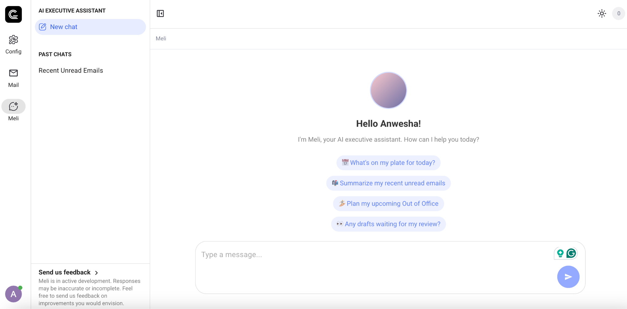 Gmelius's AI agent, Meli 