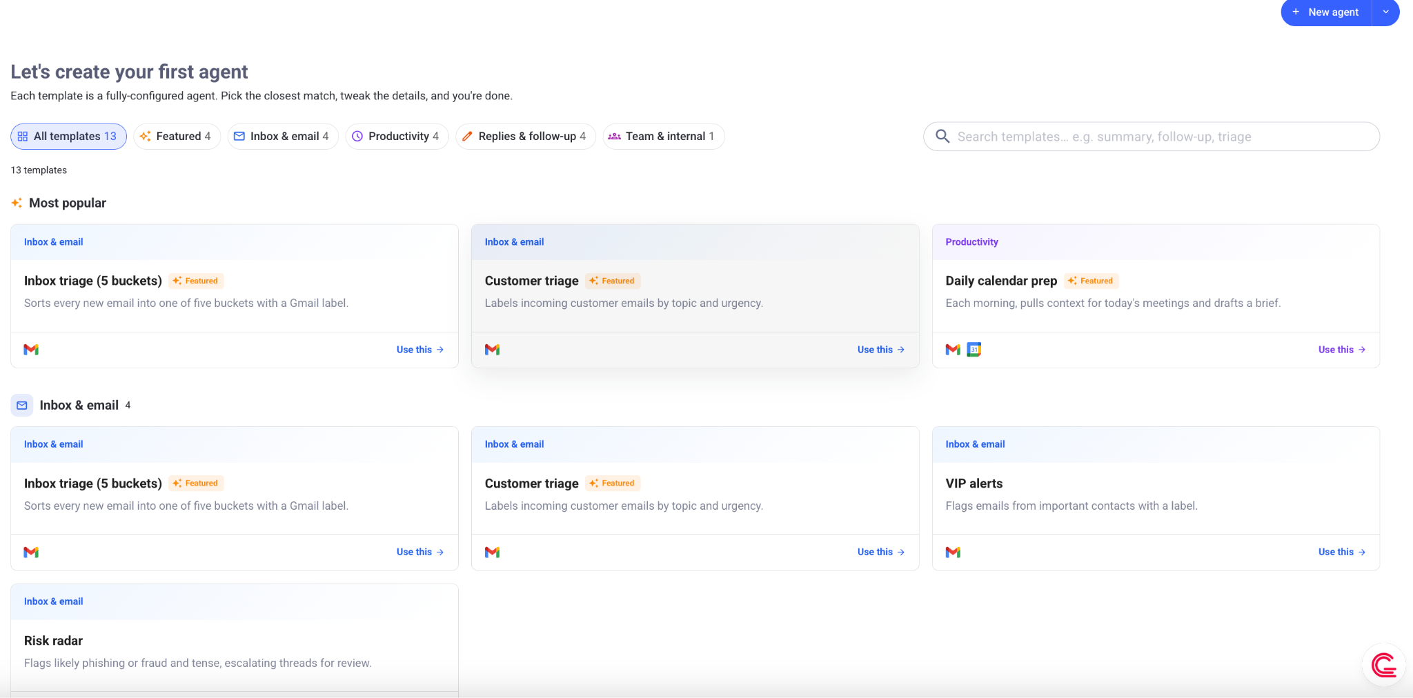 Gmelius AI agent workspace