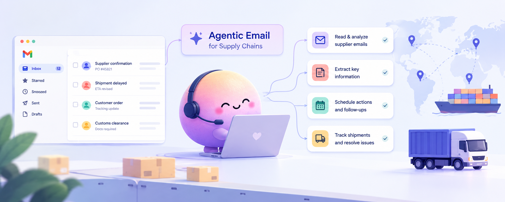 Agentic Email for Supply Chains