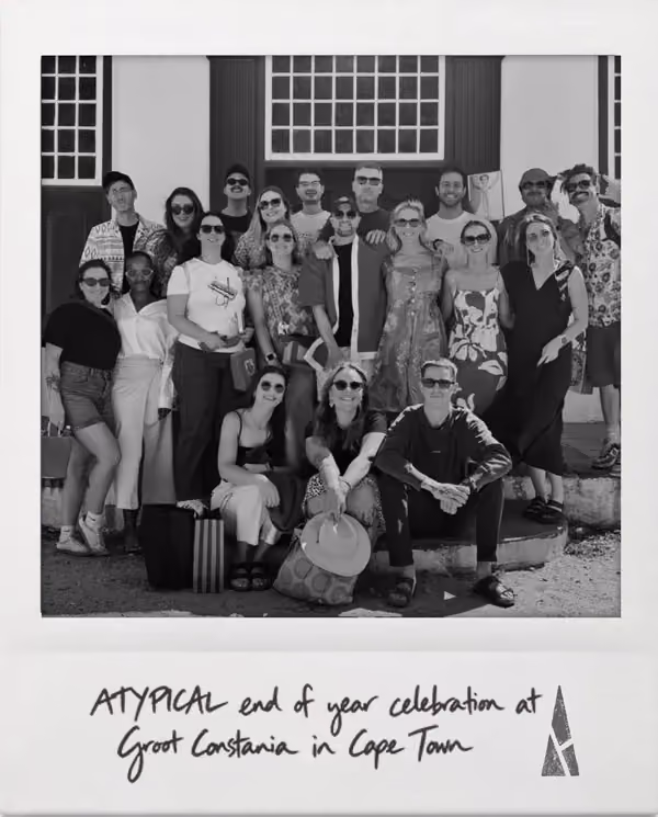 Polaroid picture of the Atypical Team