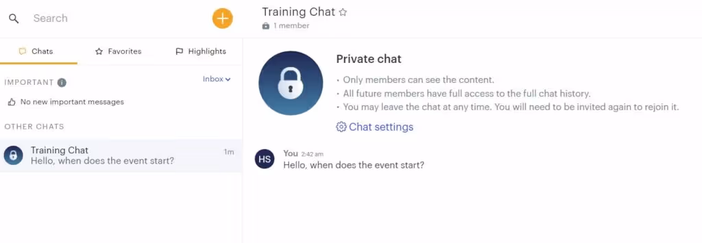 Blink offers secure chat for workplace communication.