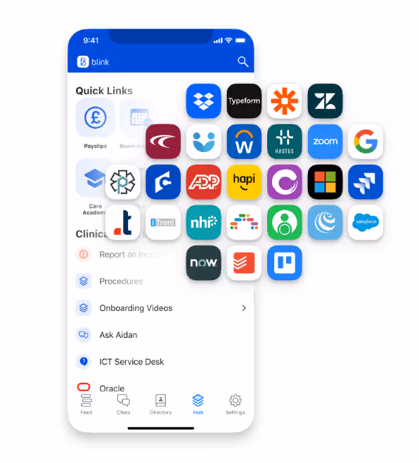 screenshot of blink homepage on mobile phone