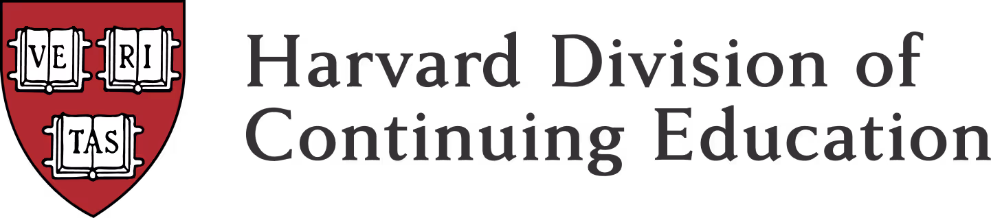 Harvard division of continuing education logo.