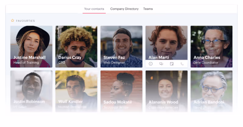 image showing different team member profiles segmenting into different groups