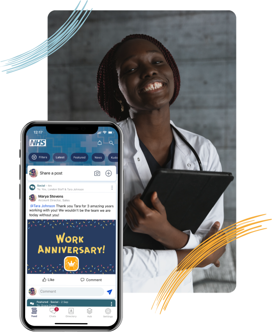How to motivate frontline employees by sharing a work anniversary on the employee app