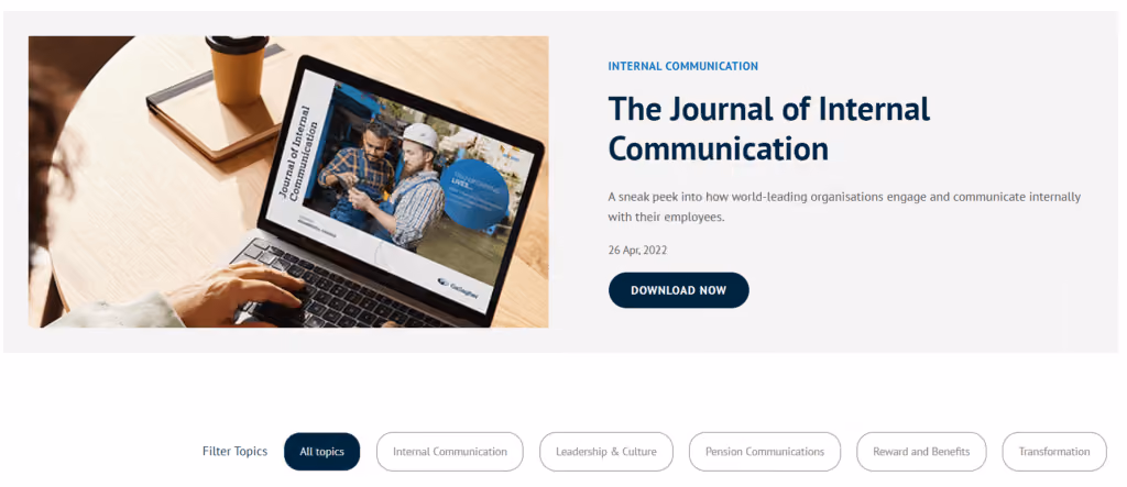 image of Gallaghers employee communication blog