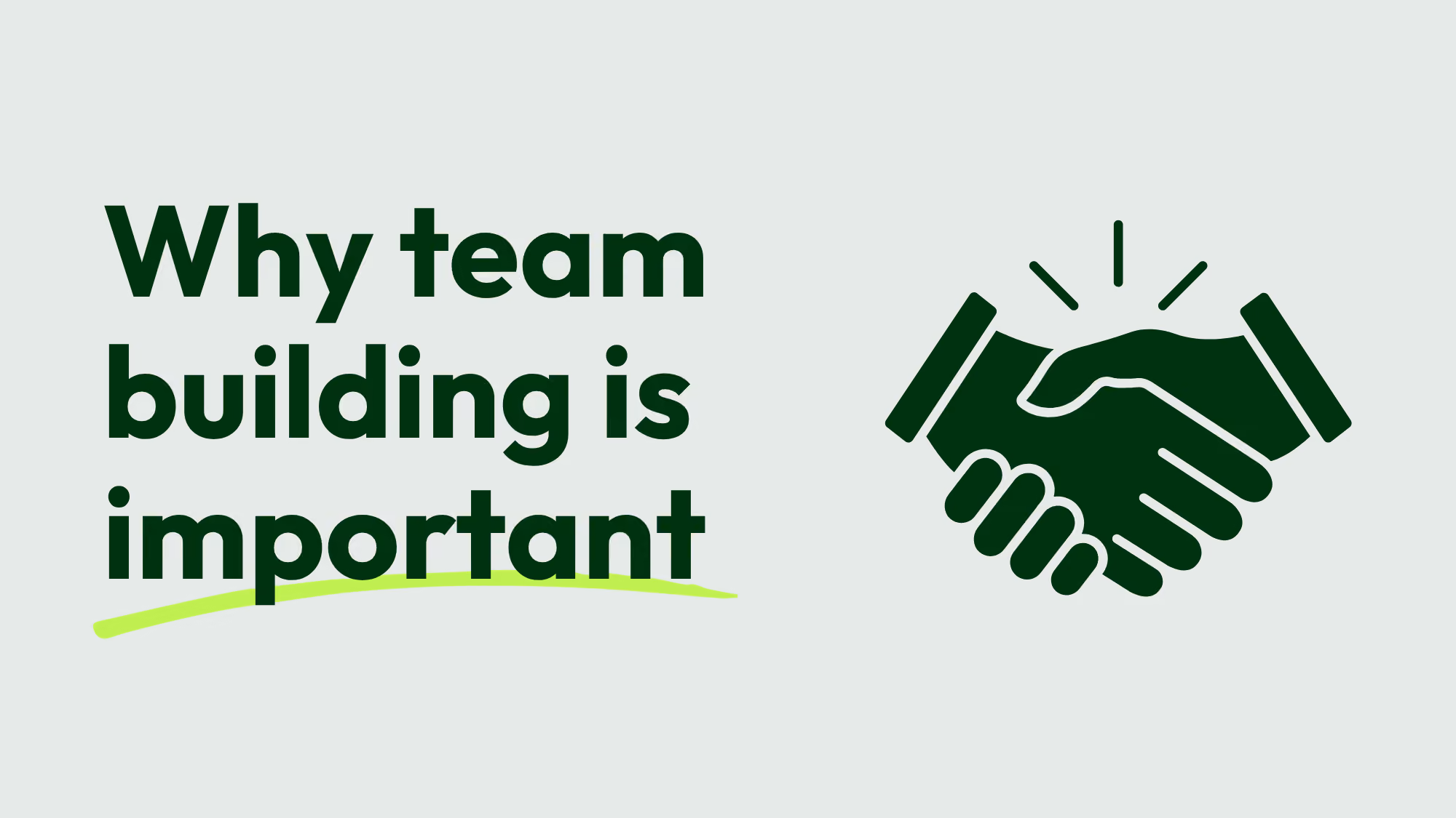 Why team building is important at work