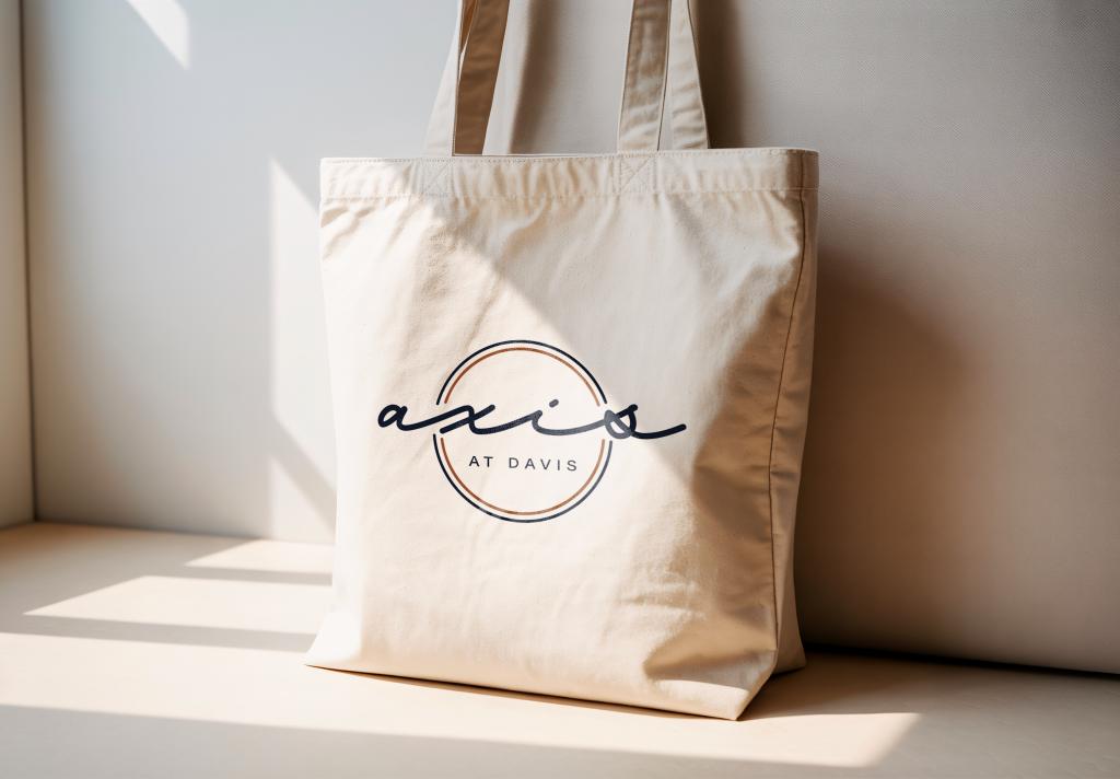 axis davis branded tote bag