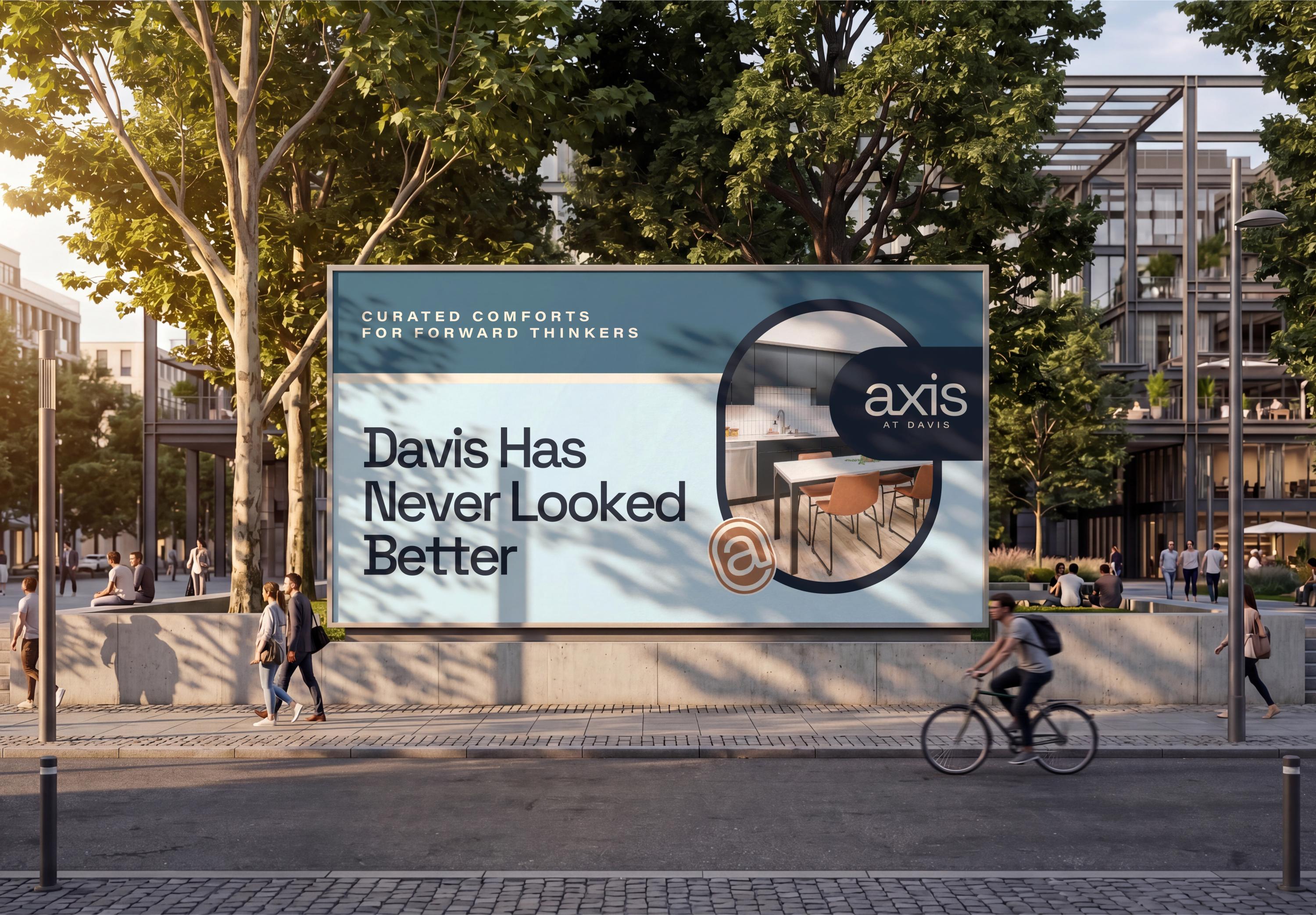 mockup of fence signage advertising the community