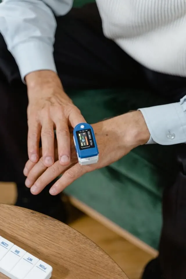 Oximeter on a Person's Finger