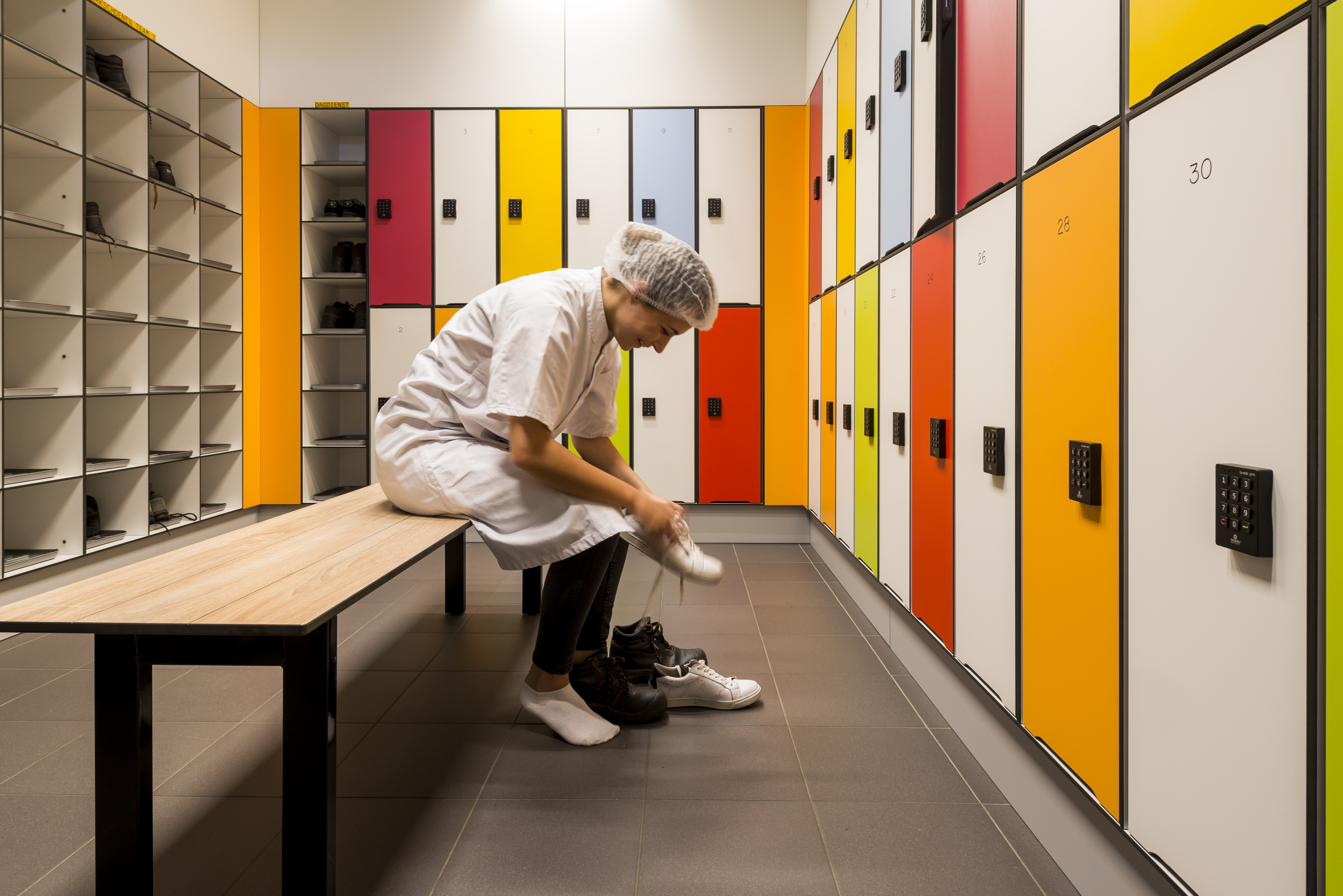 Lockers beyond the locker room
