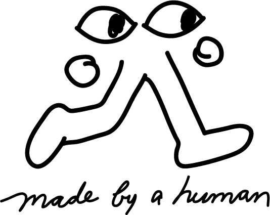 logo for made by a human