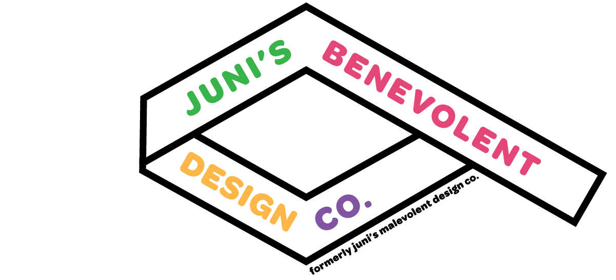 logo for juni's benevolent design co