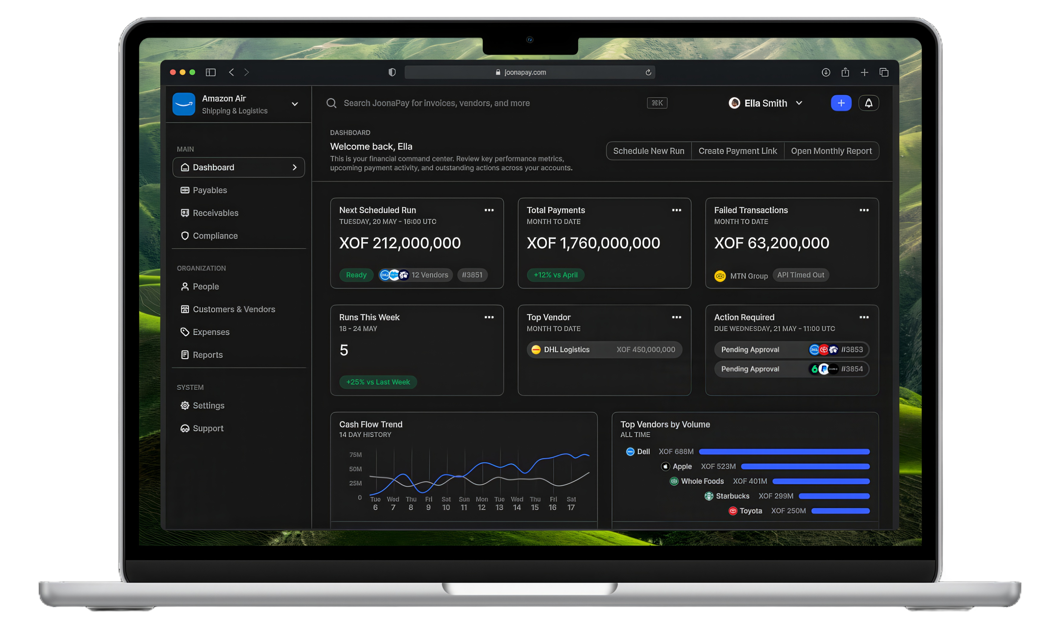 JoonaPay Dashboard