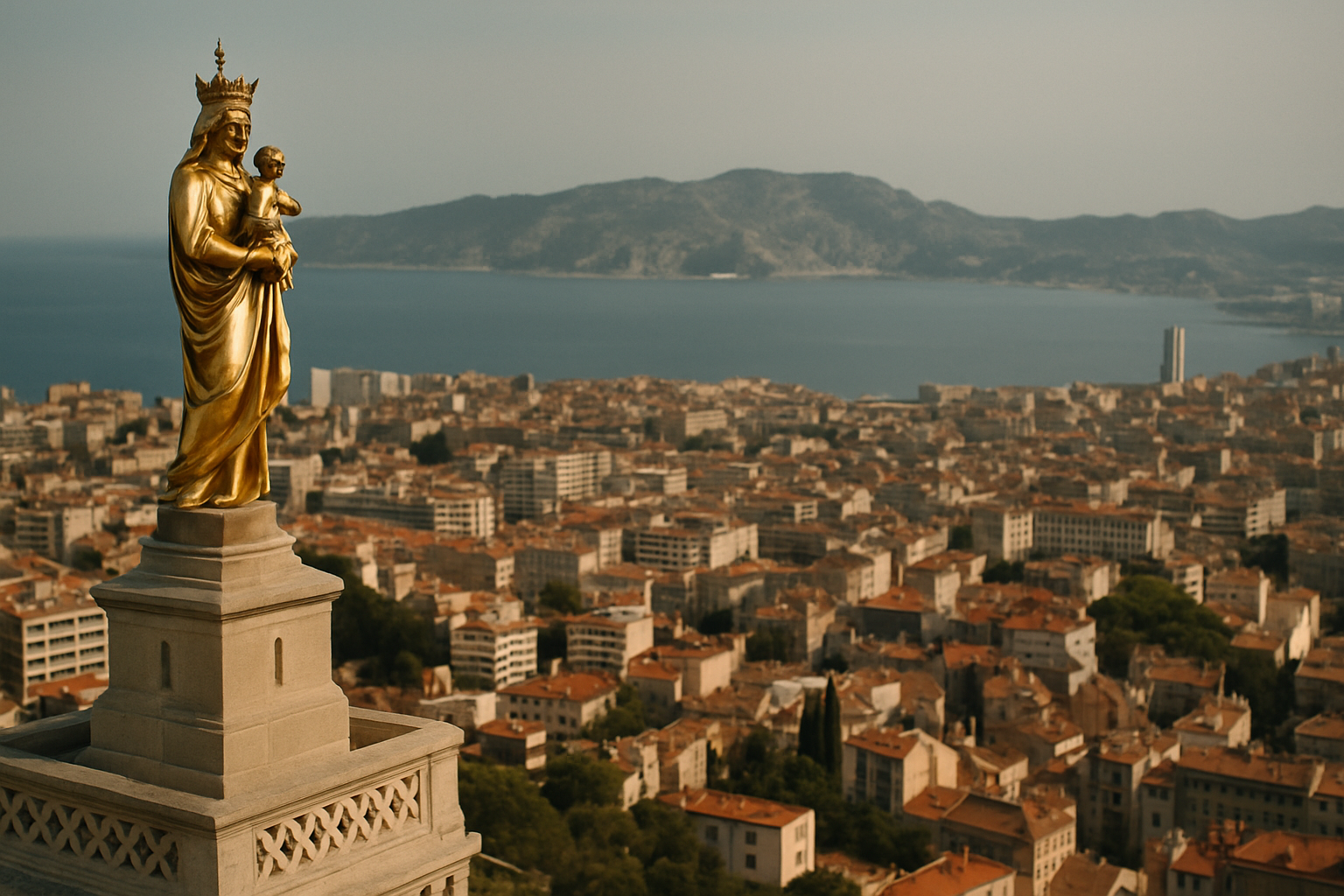 Vue de Marseille depuis Notre-Dame de la Garde.