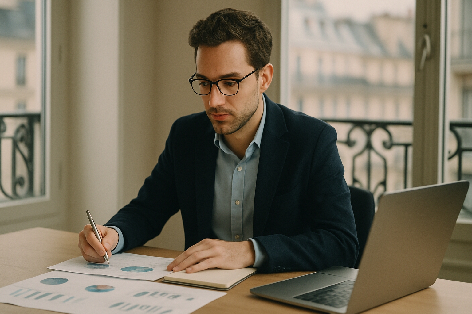 Consultant freelance à Paris établissant des stratégies de tarification.