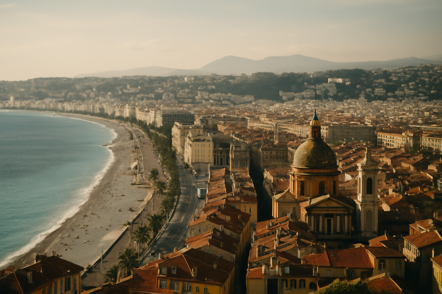 Vue de Nice sur la Côte d'Azur