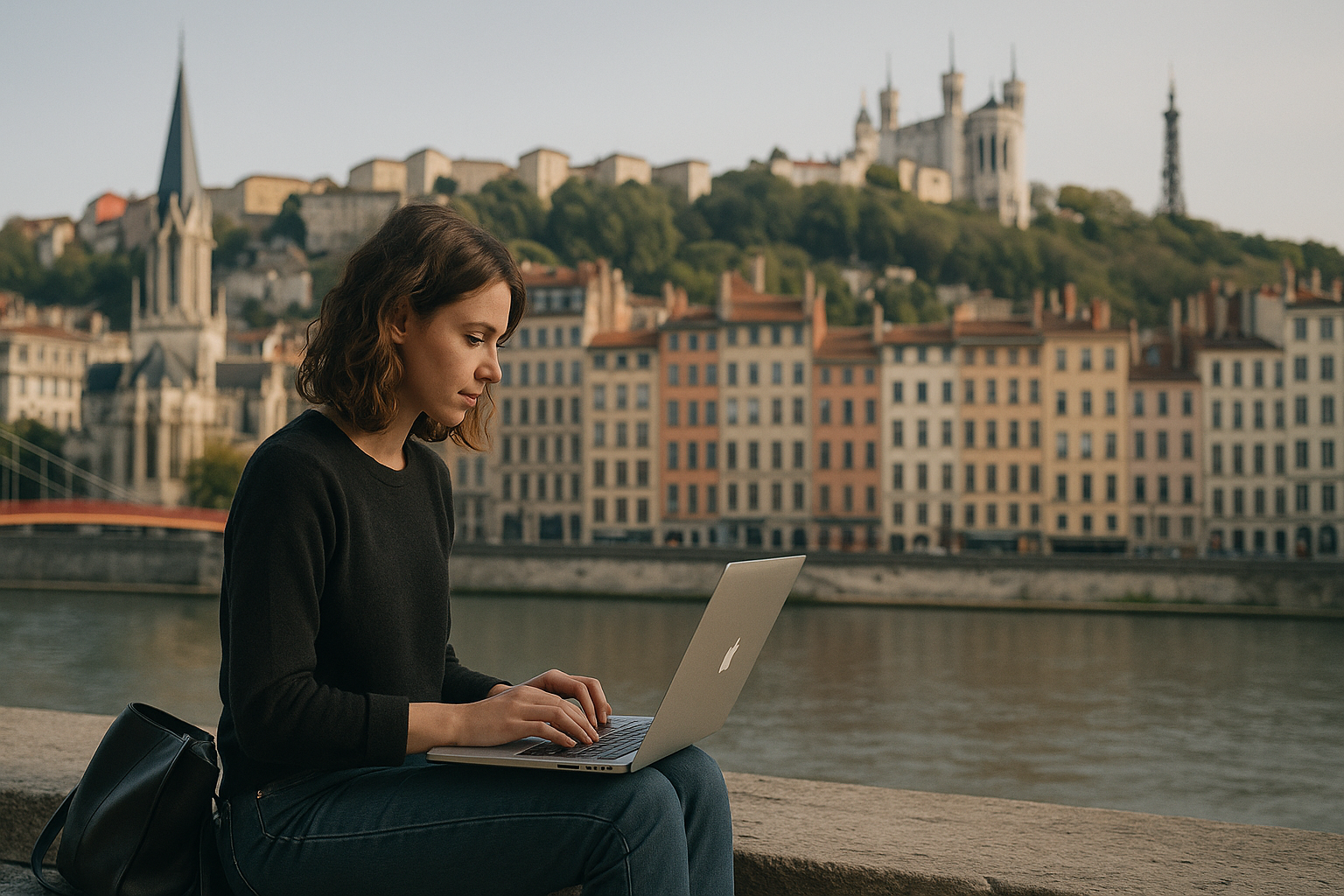 Vue de Lyon pour illustrer la vie de freelance dans la ville.