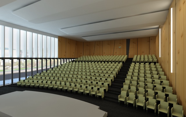 SAISC Building Renovation auditorium, Shanghai — view 2