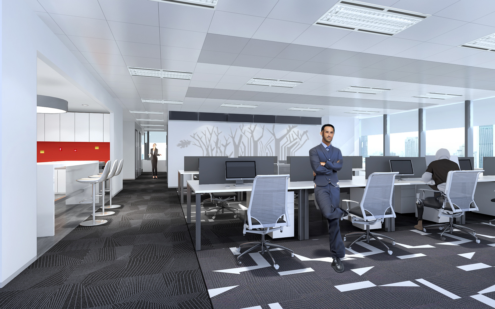 Zebra Office Proposal open office rendering