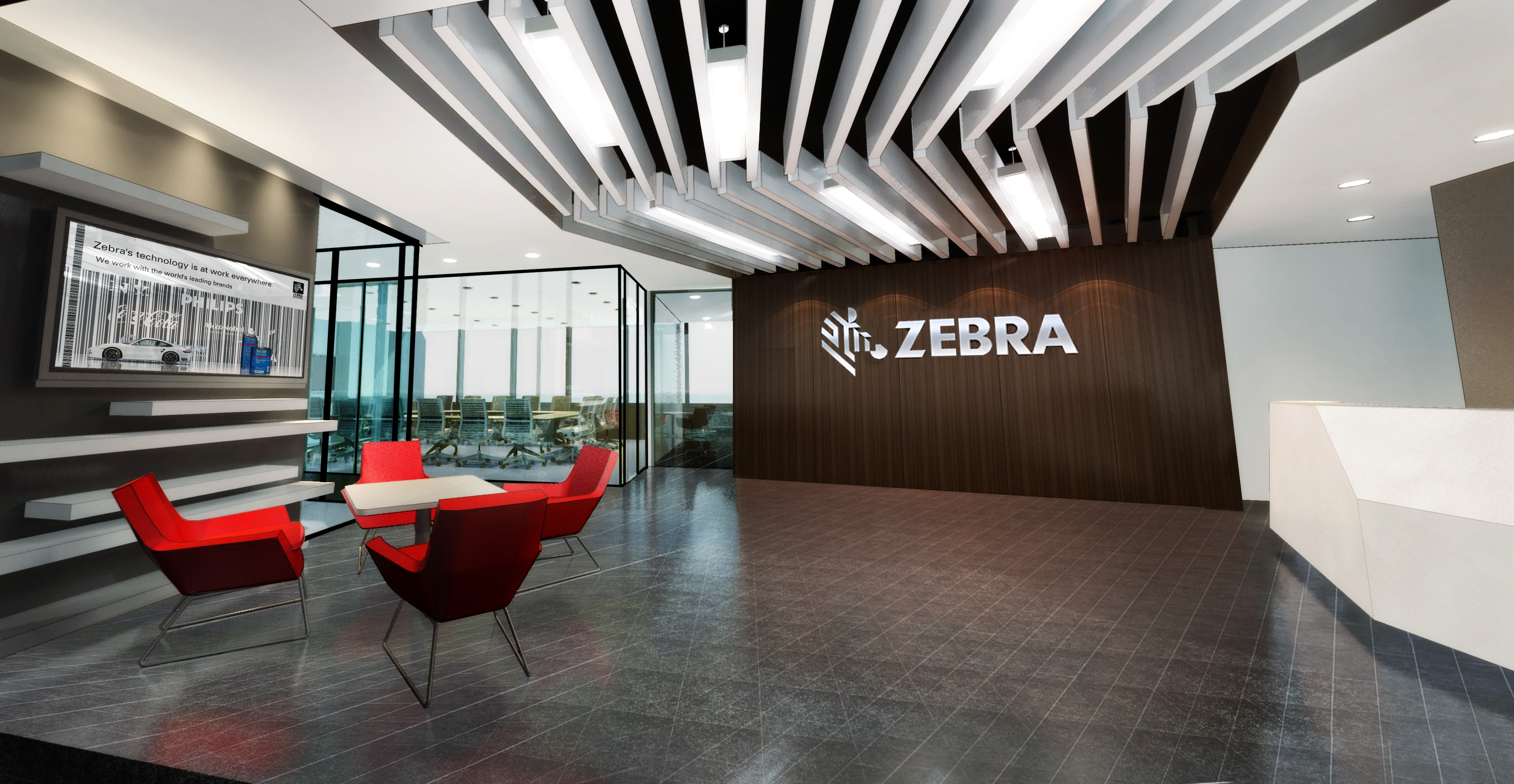 Zebra Office Proposal reception rendering, Shanghai