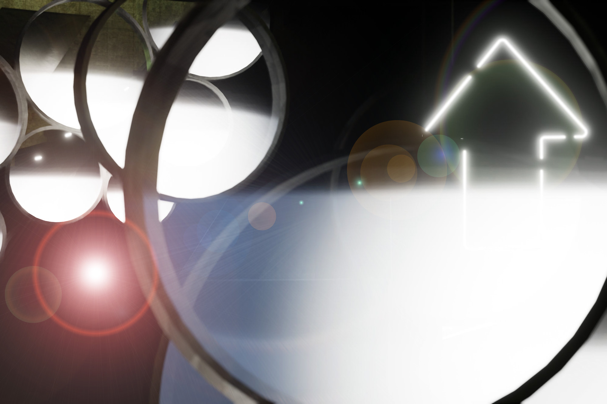 Digital Art Museum lens installation concept