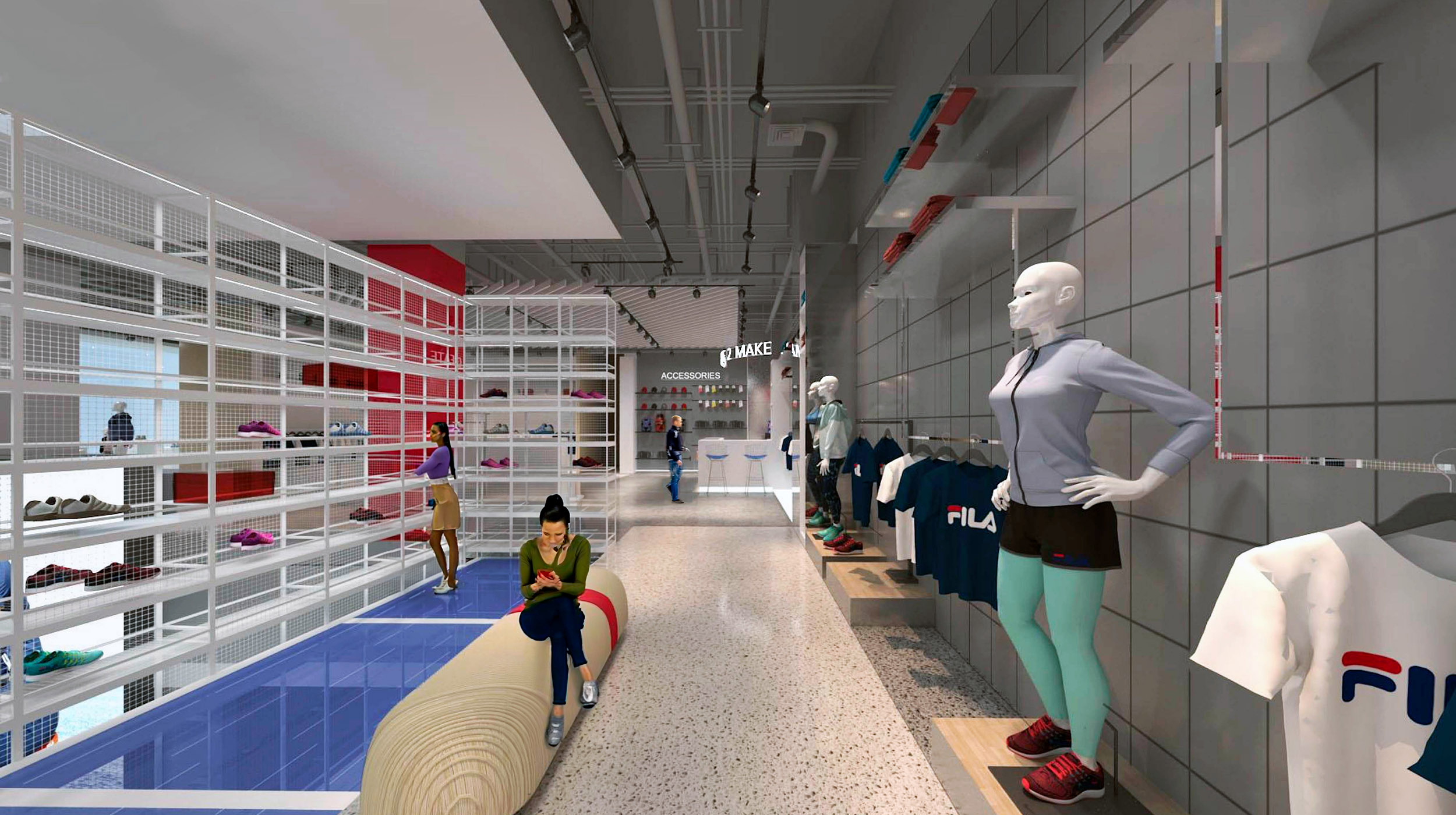 Fila Flagship Concept retail design, Shanghai